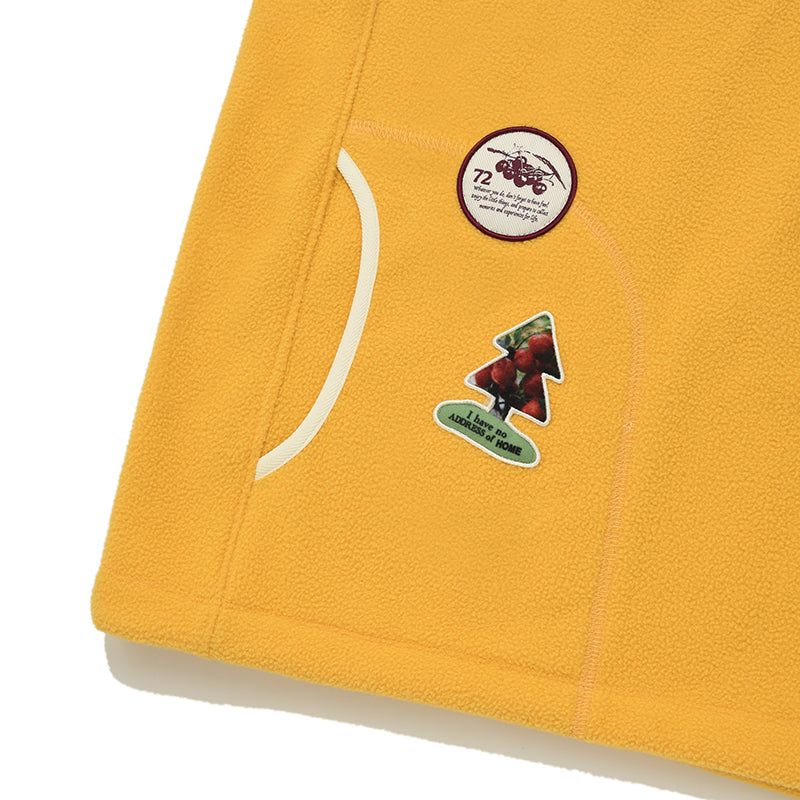 HALF ZIP UP FLEECE TOP [MUSTARD]