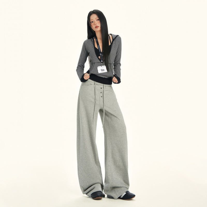 American Lettering Wide-Leg Sweatpants