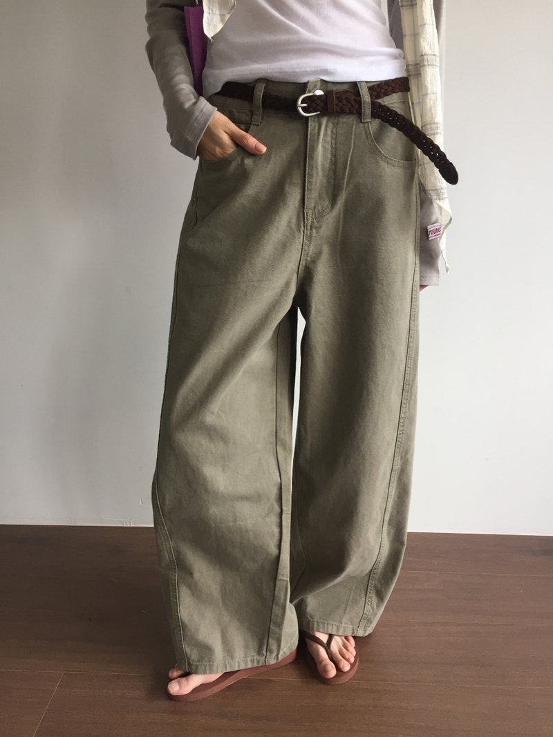 [SET]ミュート カーブドパンツ ＋ ベルト