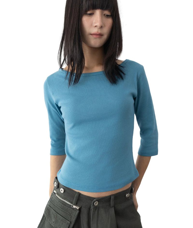 Huni Boat Neck 3/4 Sleeve Tee