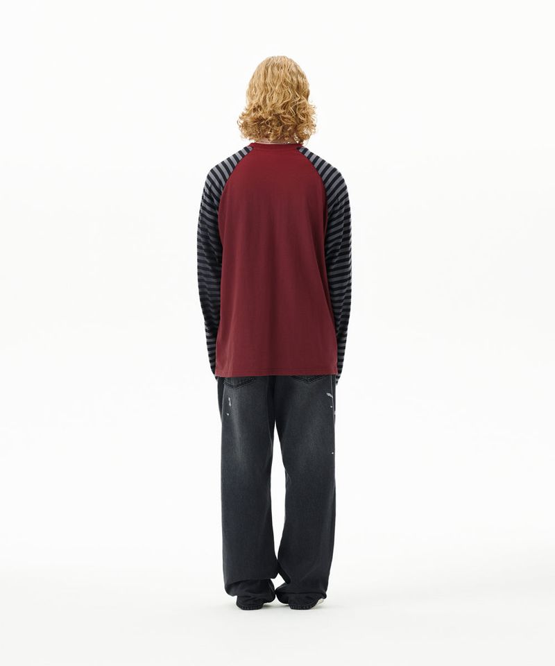 ROCK STAR RAGLAN STRIPE LS TEE