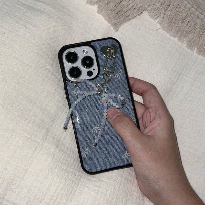 [MADE]Ribbon BlueJeans epoxy case