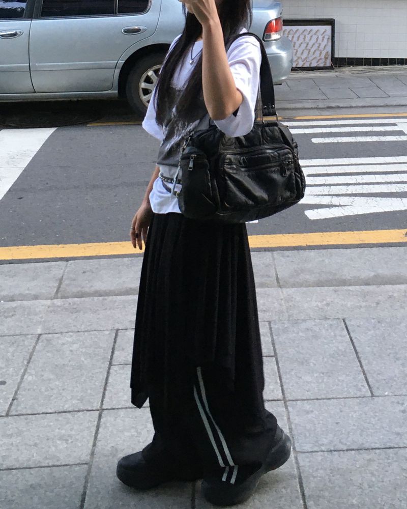Flare long skirt