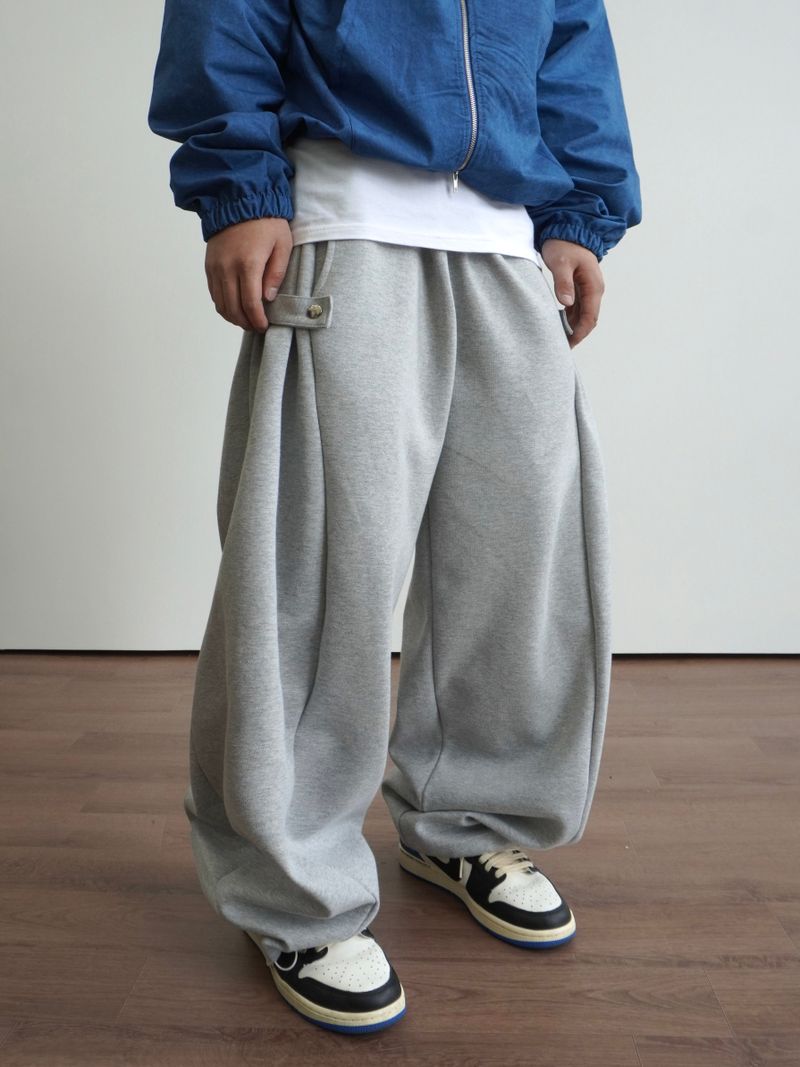 Pinch Side Snap Sweat Pants 6C