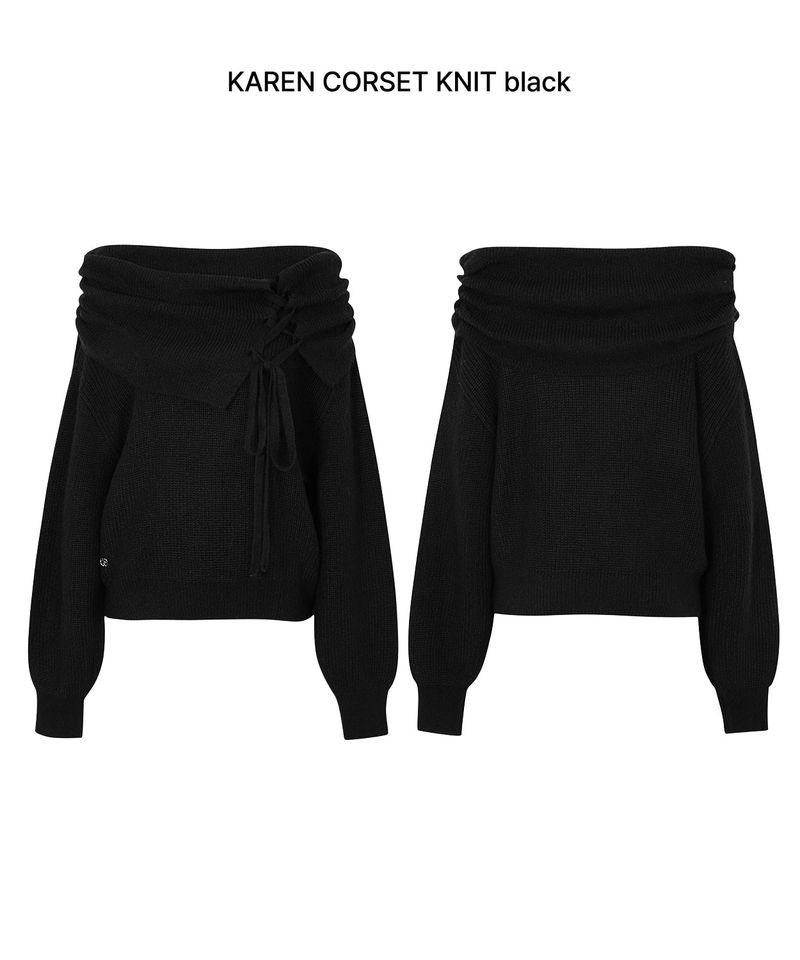 KAREN CORSET KNIT black