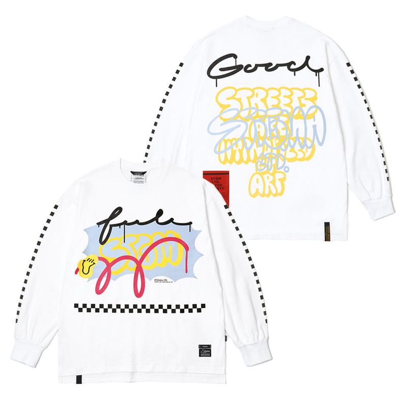 STIGMA(スティグマ)の「22 BOMB OVERSIZED LONG SLEEVES T-SHIRTS WHITE(Tops)」