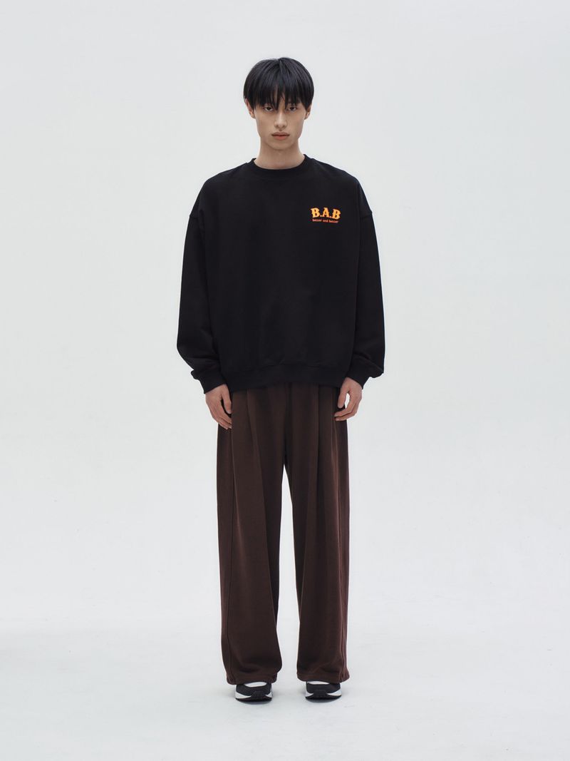 SIDE TUCKS PANTS [Brown]
