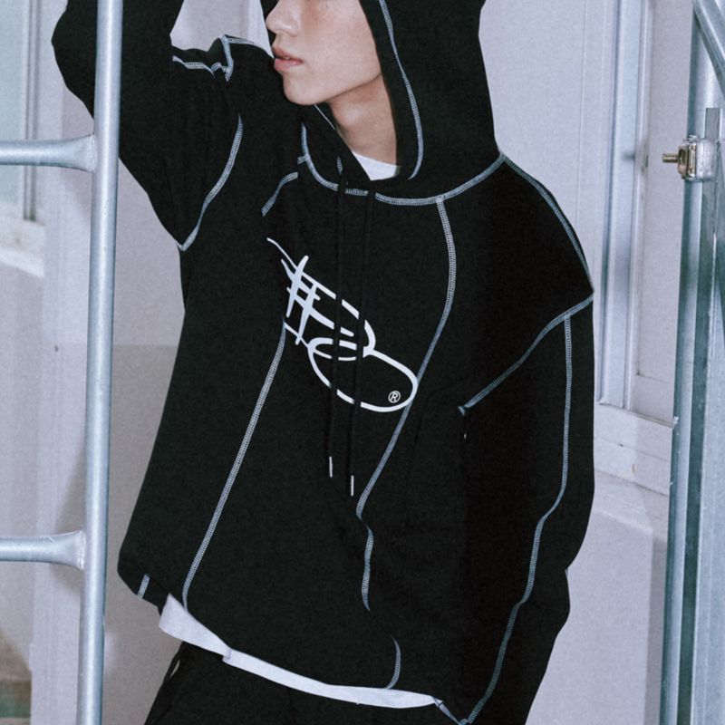 SHINING LOGO STITCH HOODIE