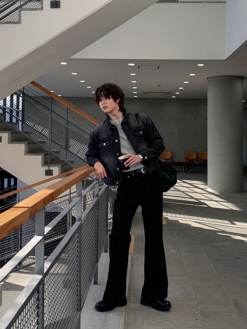 [Planning] LMN Lebo Washed Denim Short Jacket (2 colors)