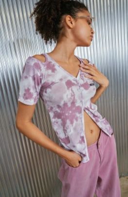 tiedye open tee_ pink