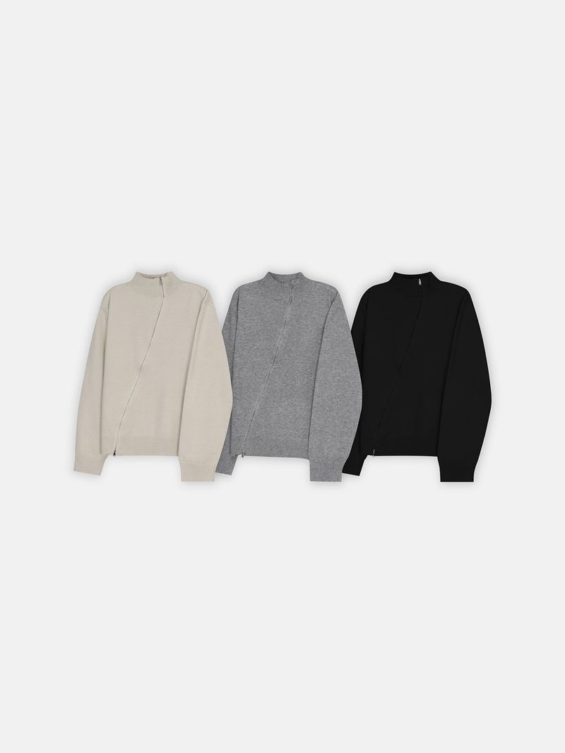 Nito Slash Knitted Zip Up