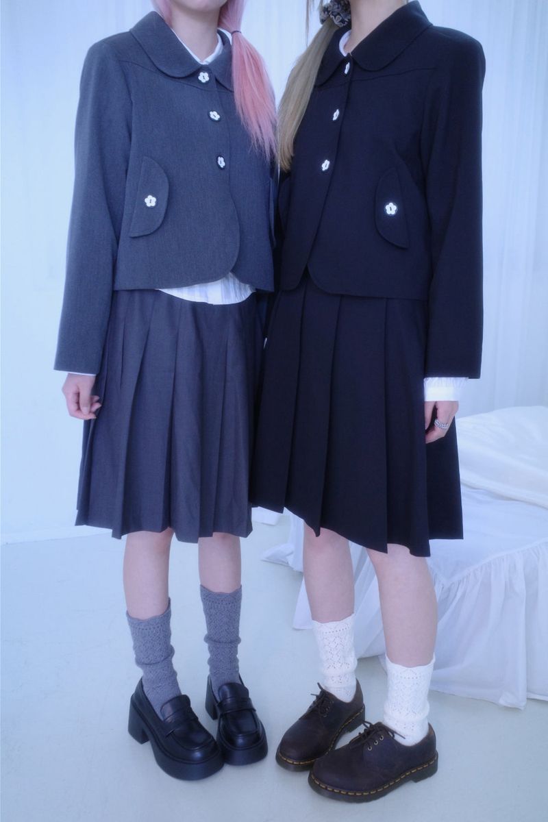 Mori knit knee socks (2color)