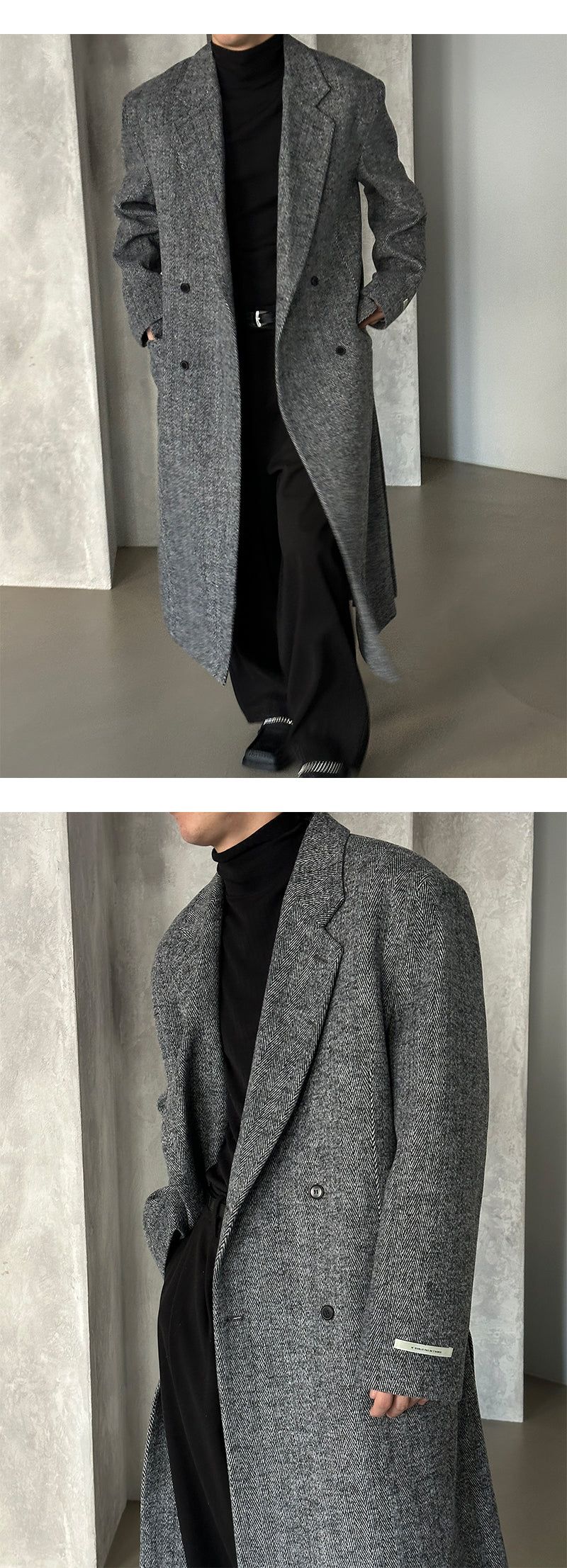  [F/W] Herringbone wool double coat(2color)