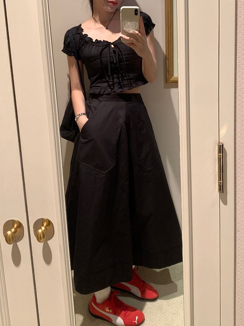 [MADE] POUTO COTTON LONG SKIRT