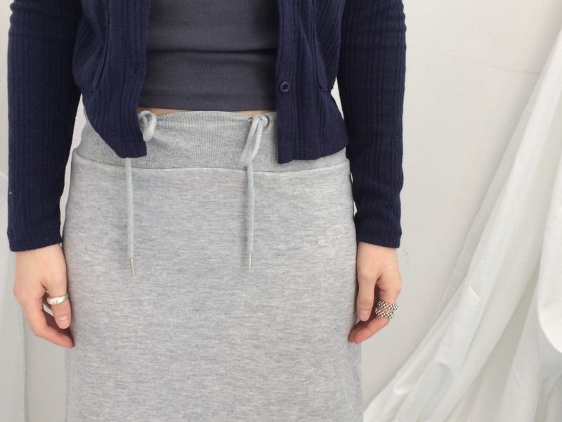 Slim Base String Long Skirt