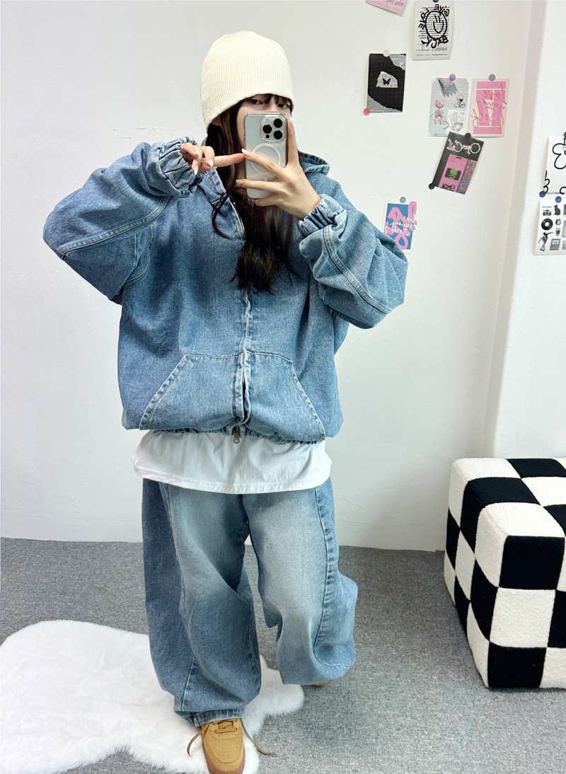 RIVET SNAP BALLOON DENIM🩵🤎🖤 - 3 COLORS, 2 SIZES