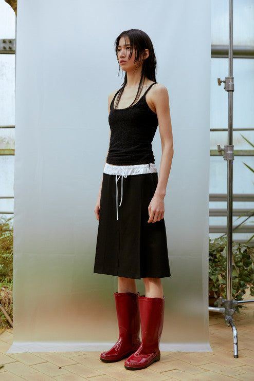 Jacquard Tank Top (BLACK)