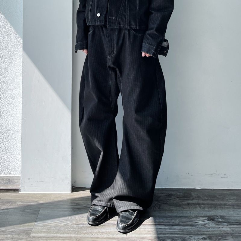 Vibe Pinstripe Boxy Trousers