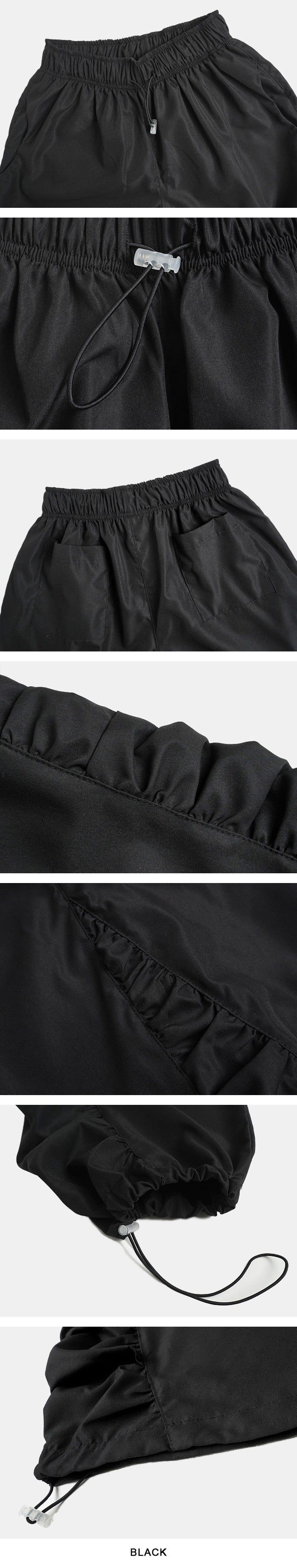 Side Shirring String Pants