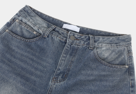Nechis Washed Wide Denim Pants