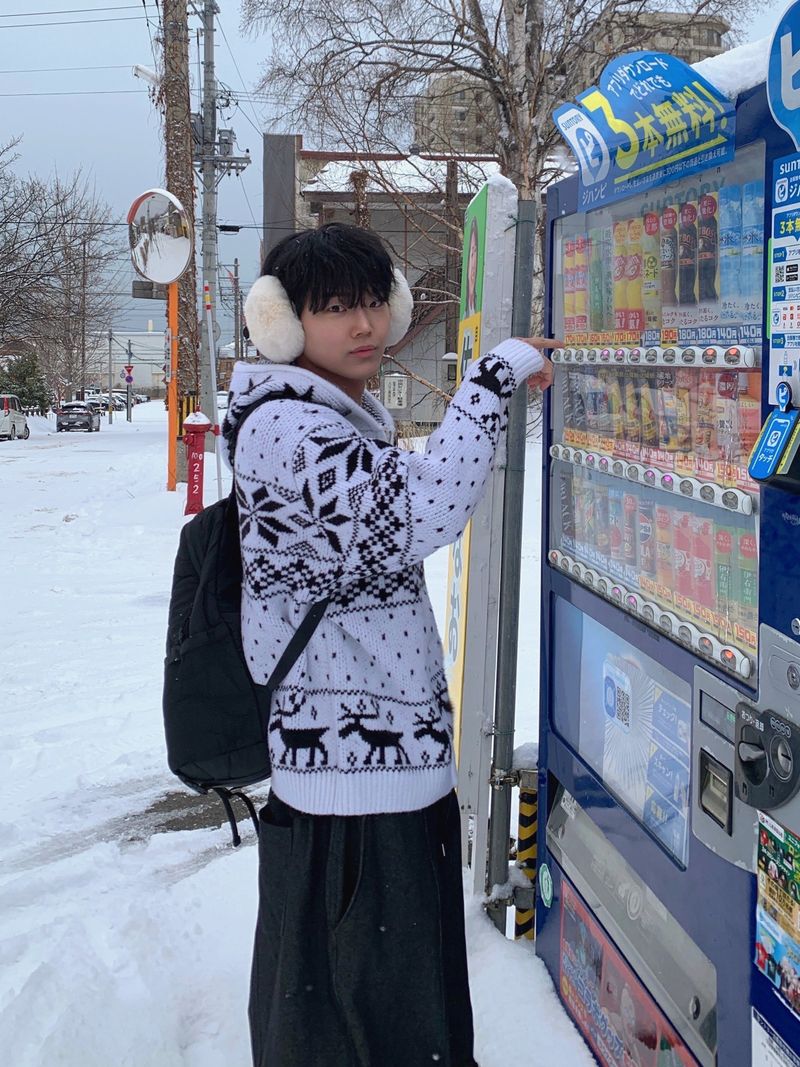 WHAT A LOOK（ワット ア ルック）の「スノーフレーク ノルディック ウール ニット フード付き ジップアップ（ジャケット/アウター）」
