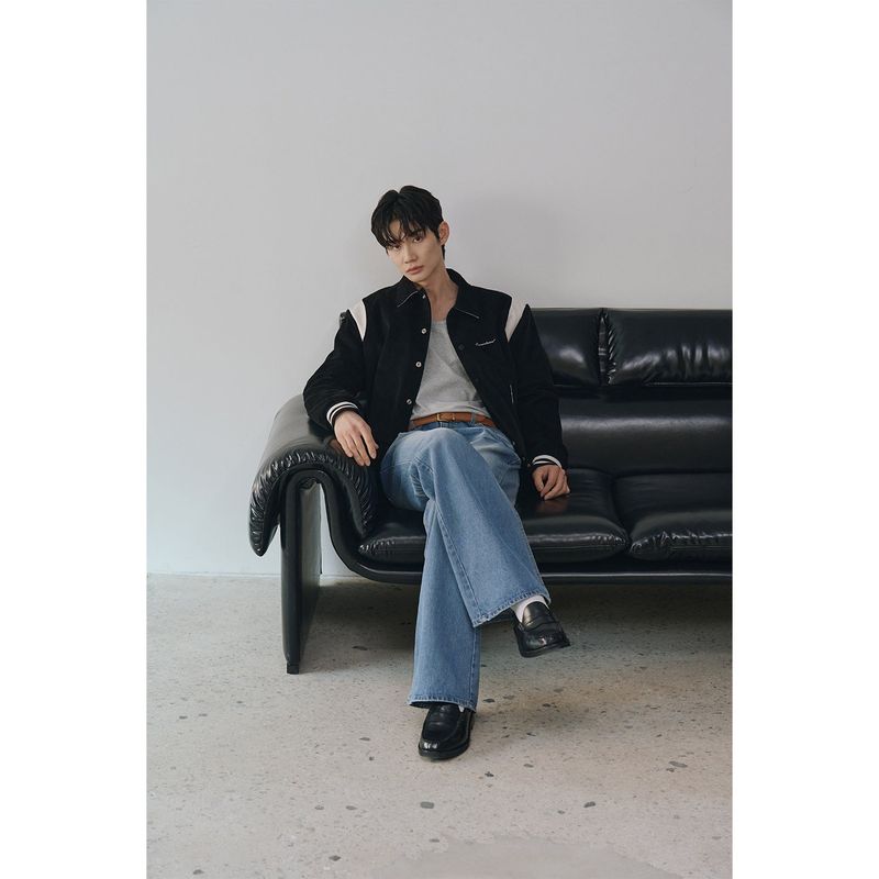 Signature varcity jacket(Black)