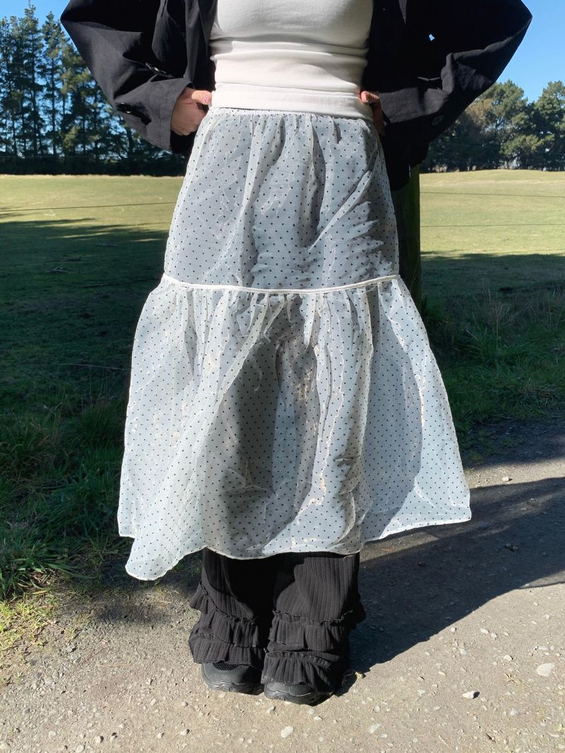 Chiffon See-Through Layered Skirt (1c)