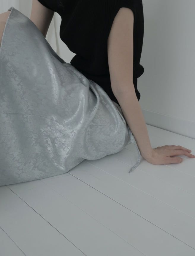 Roche Flower Jacquard Midi Skirt