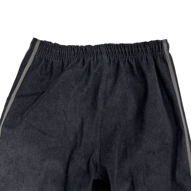 media track denim pants