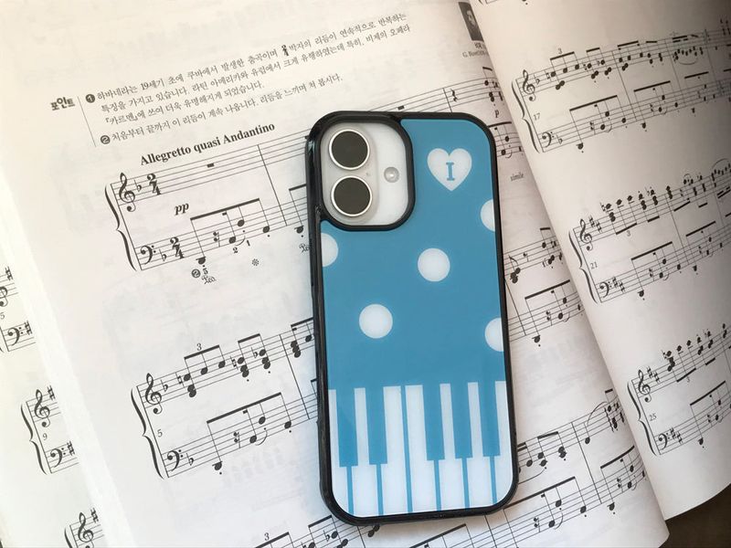 piano melody case -blue