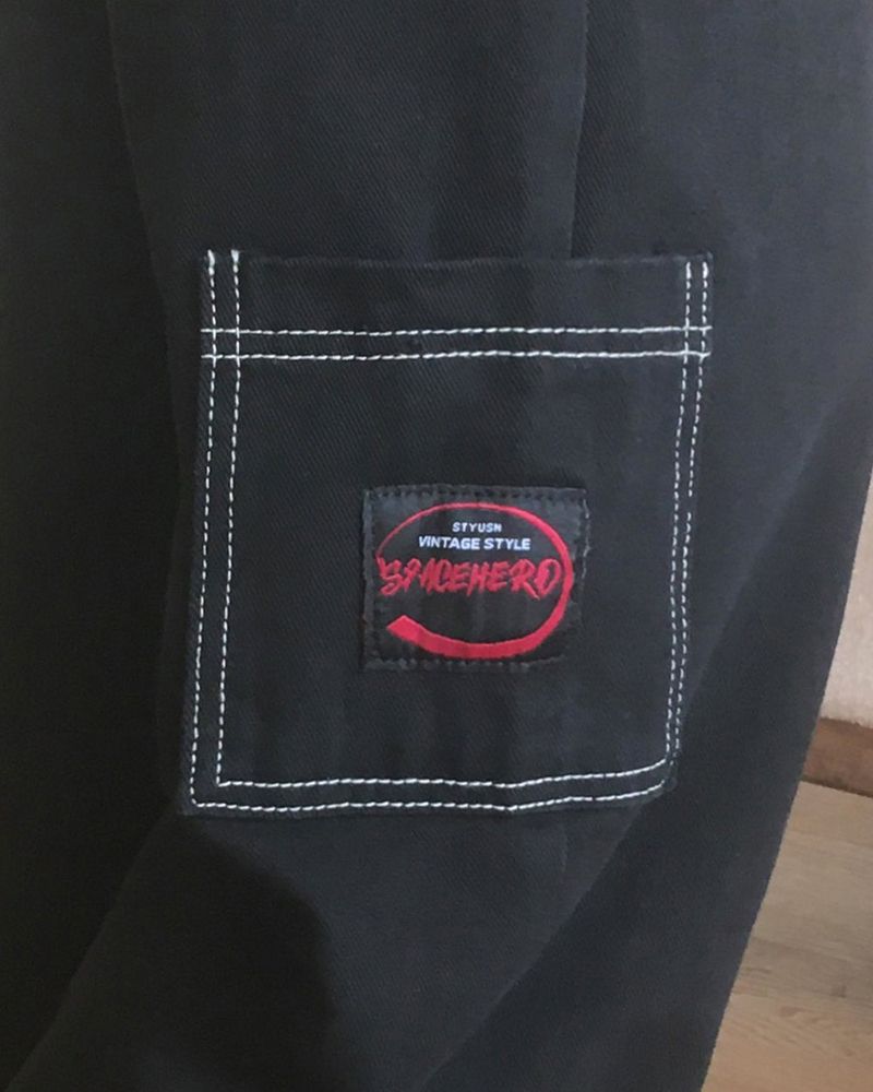 Welsh patch stitch wide cargo pants