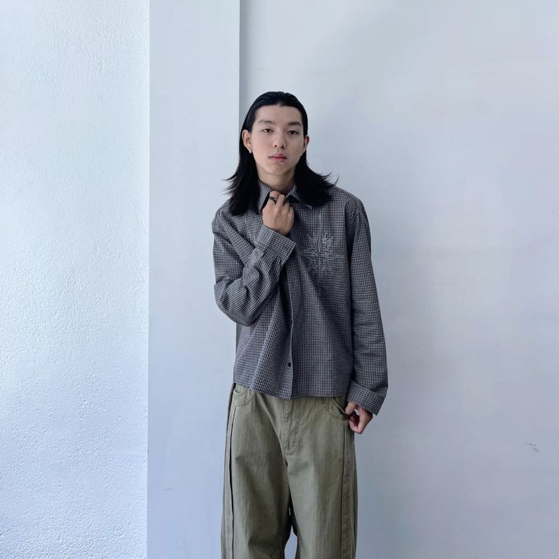 Tarburst Embroidered Check Shirt
