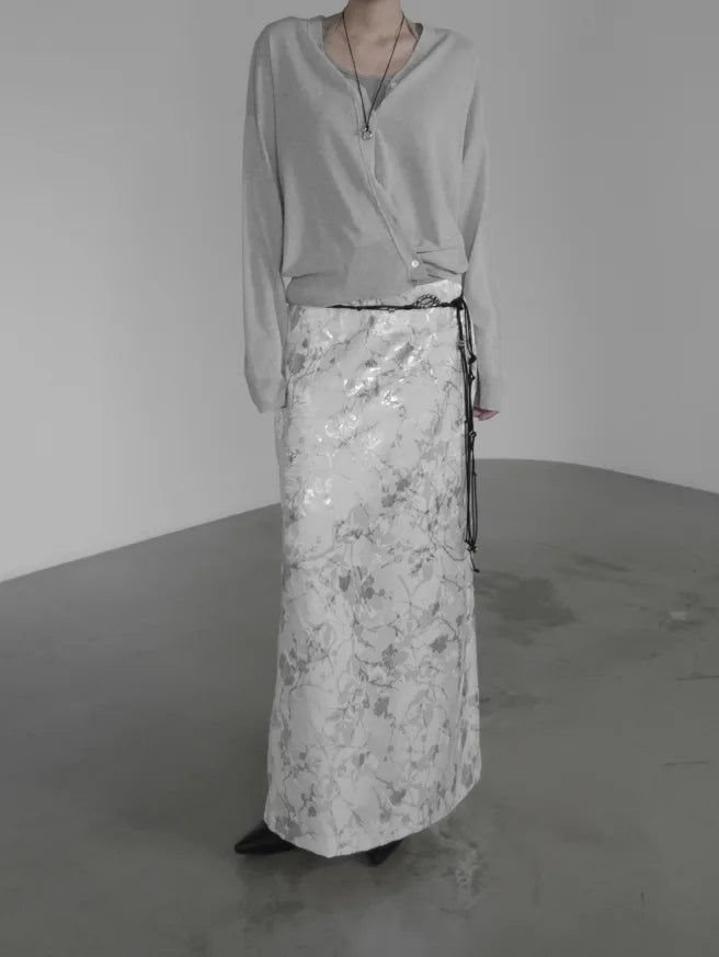 Berryon Flower Long Skirt