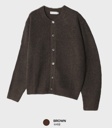 Deface Daily Hachi Round Semi Over Cardigan