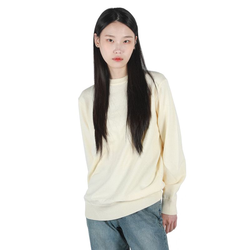 C Wear by the Genius(シーウェア バイザジーニアス)の「SOFT CREW NECK KNIT IVORY(Tops)」