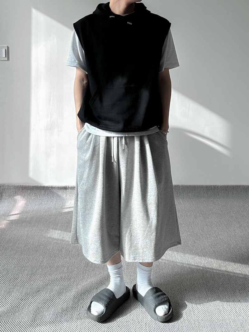 SIO two tuck bermuda sweat pants