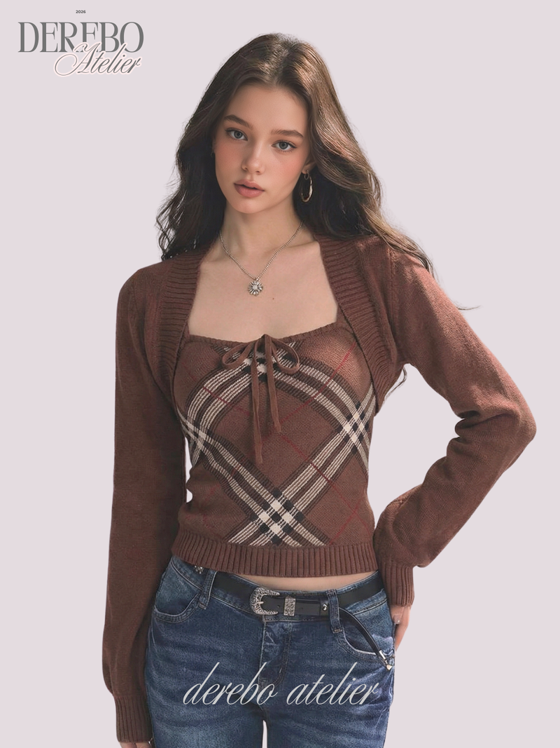 dereborujo（ドレボルゾー）の「Heritage Brown Bolero Two-Piece Top（Tops）」