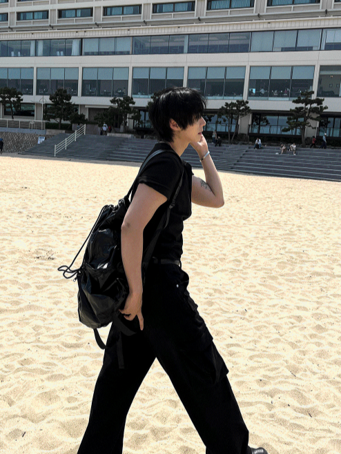 クロップマッスルフィットTシャツ