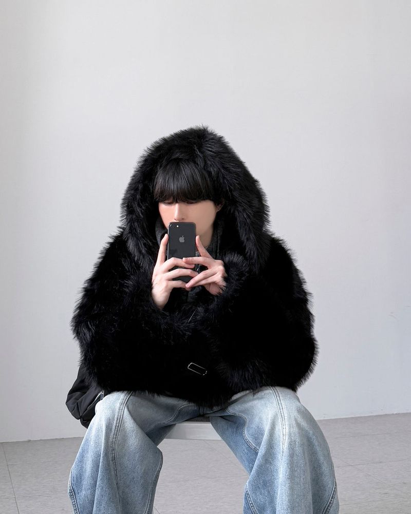 Balian Wolf Fur Jacket