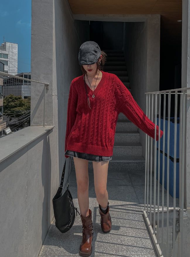 Pocket pleats A-line miniskirt