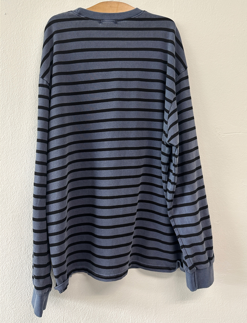 OVERFIT STRIPED ROUND BOX T🩶🖤🩷💙 - 4 COLORS