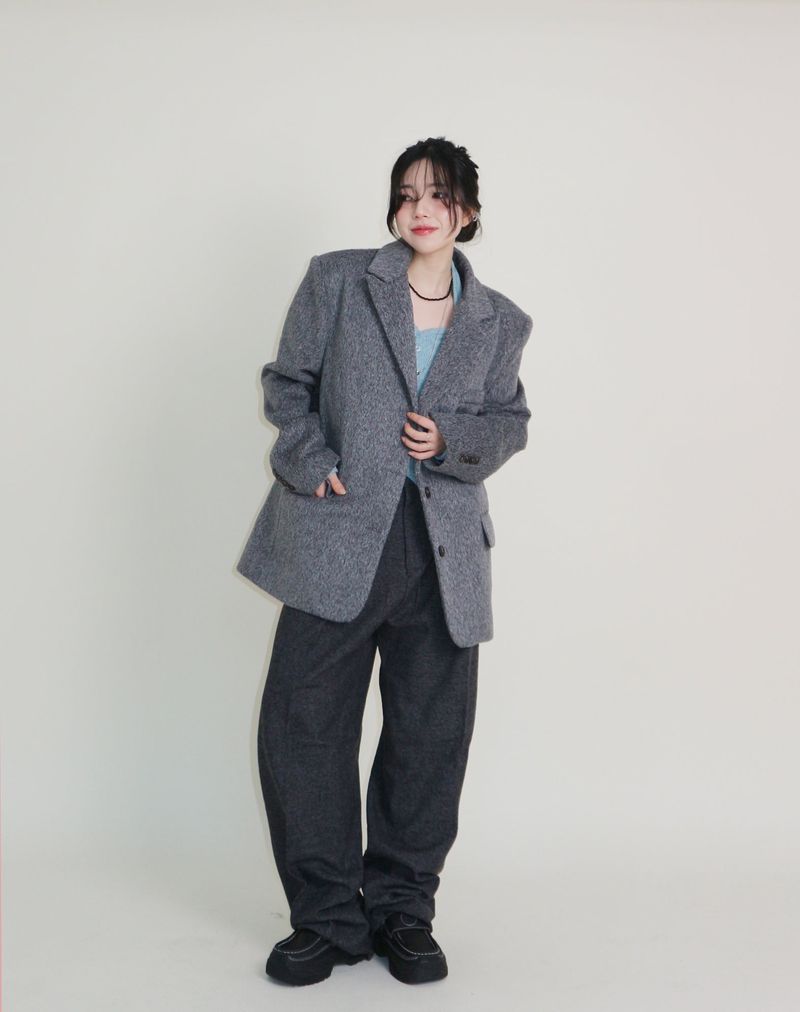 Winter Alpaca Formal Single Jacket (Wool Jacket) (Lining 2 Ounces)