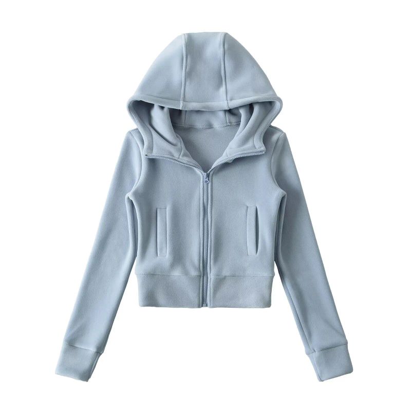 Cozy&Kitsch（コージーアンドキッチ）の「エミリー ソフト クロップ フーディー ジップアップ（ジャケット/アウター）」