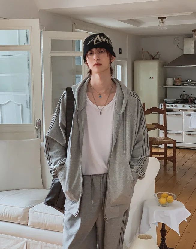 Kevin Track Hood Zip-Up