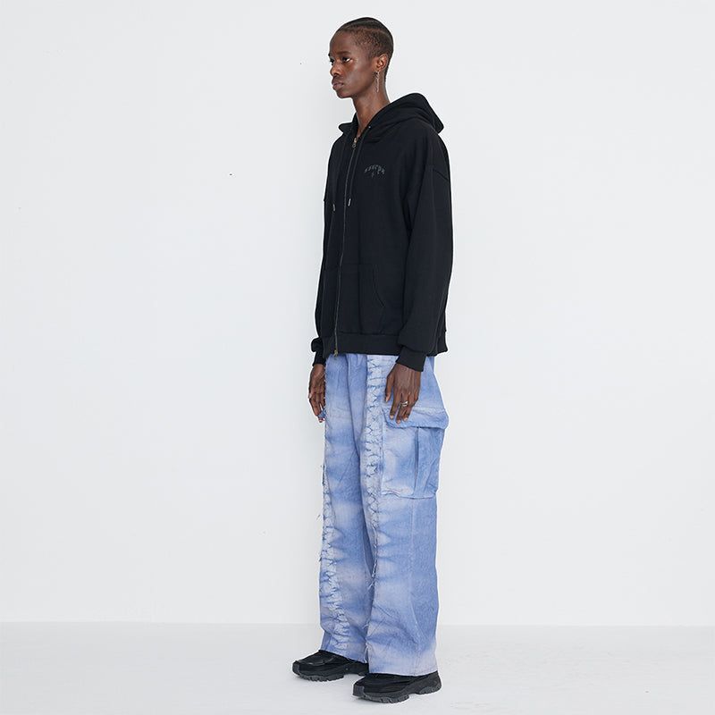 Dyeing Cargo Banding Pants Blue