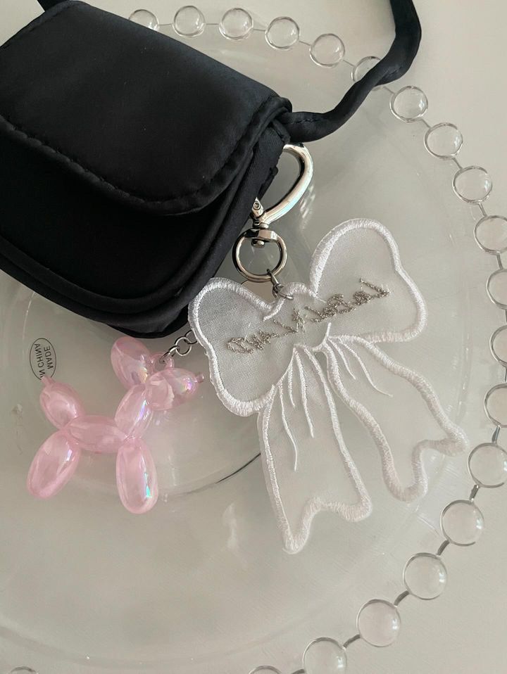 RIBBON BUBBLY KEYRING (PINK)