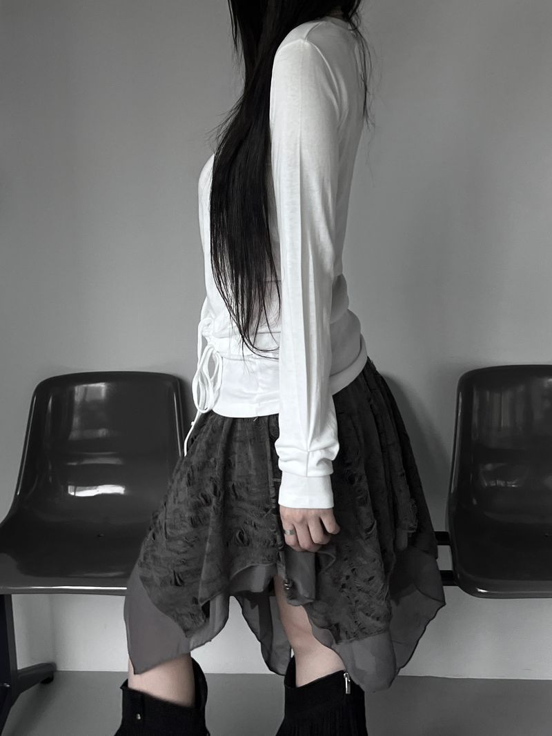 slim wrap shirring strap T (2color)