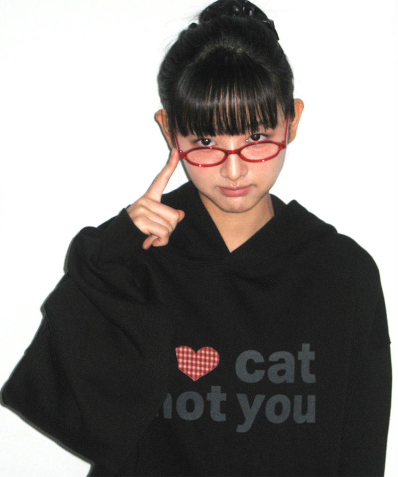 ITZAVIBE（イッザバイブ）の「I LOVE CAT NOT YOU CAT EAR HOODIE（Tops）」
