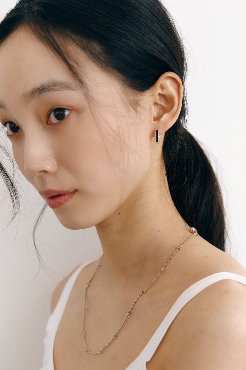 Noir Hoop Earrings
