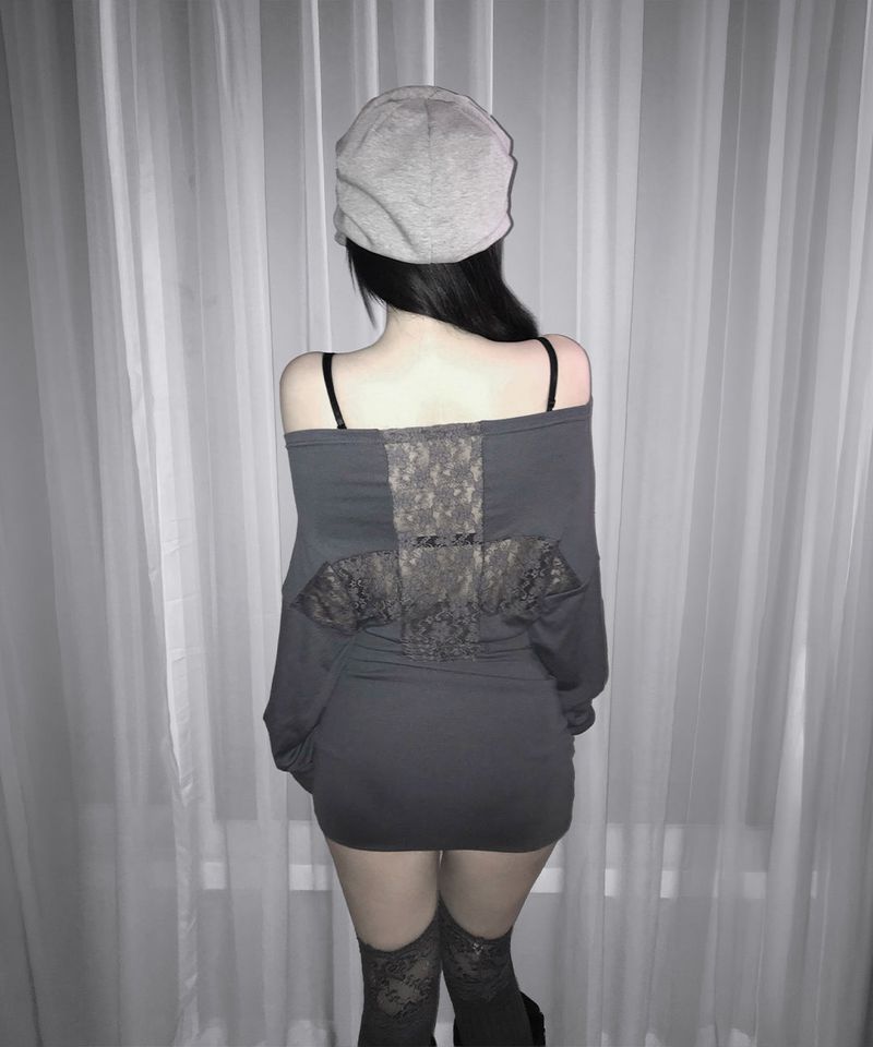aly lace cross ops (3colors)